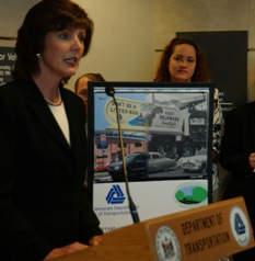 Secretary Carolann Wicks officially kicks off statewide Anti-Litter Awareness Campaign at the Division of Motor Vehicles Office in Dover.