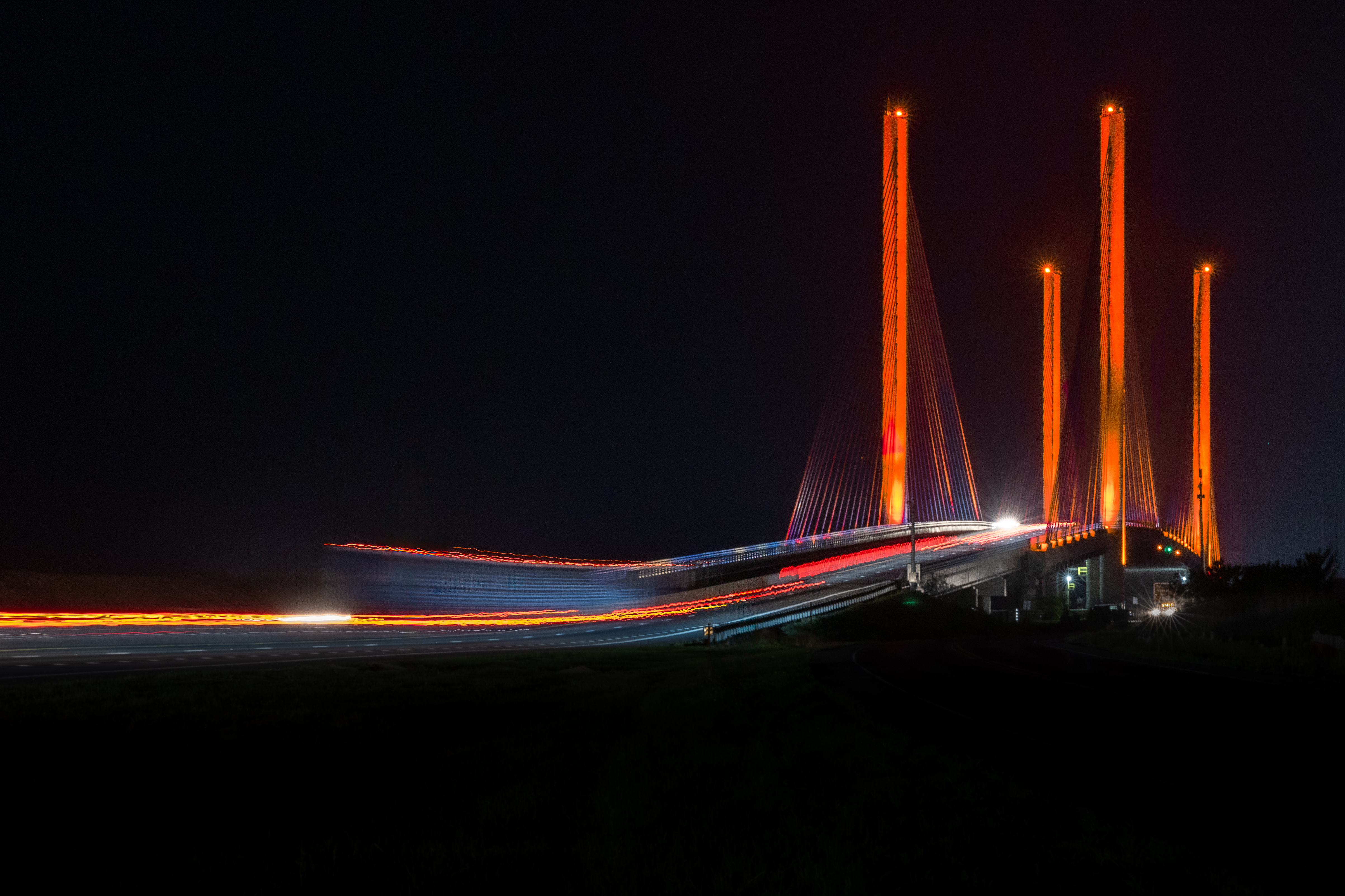bridge at night