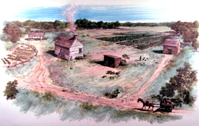Artist's Reconstruction of the Dawson Site